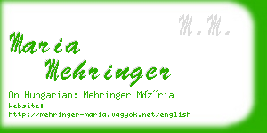 maria mehringer business card